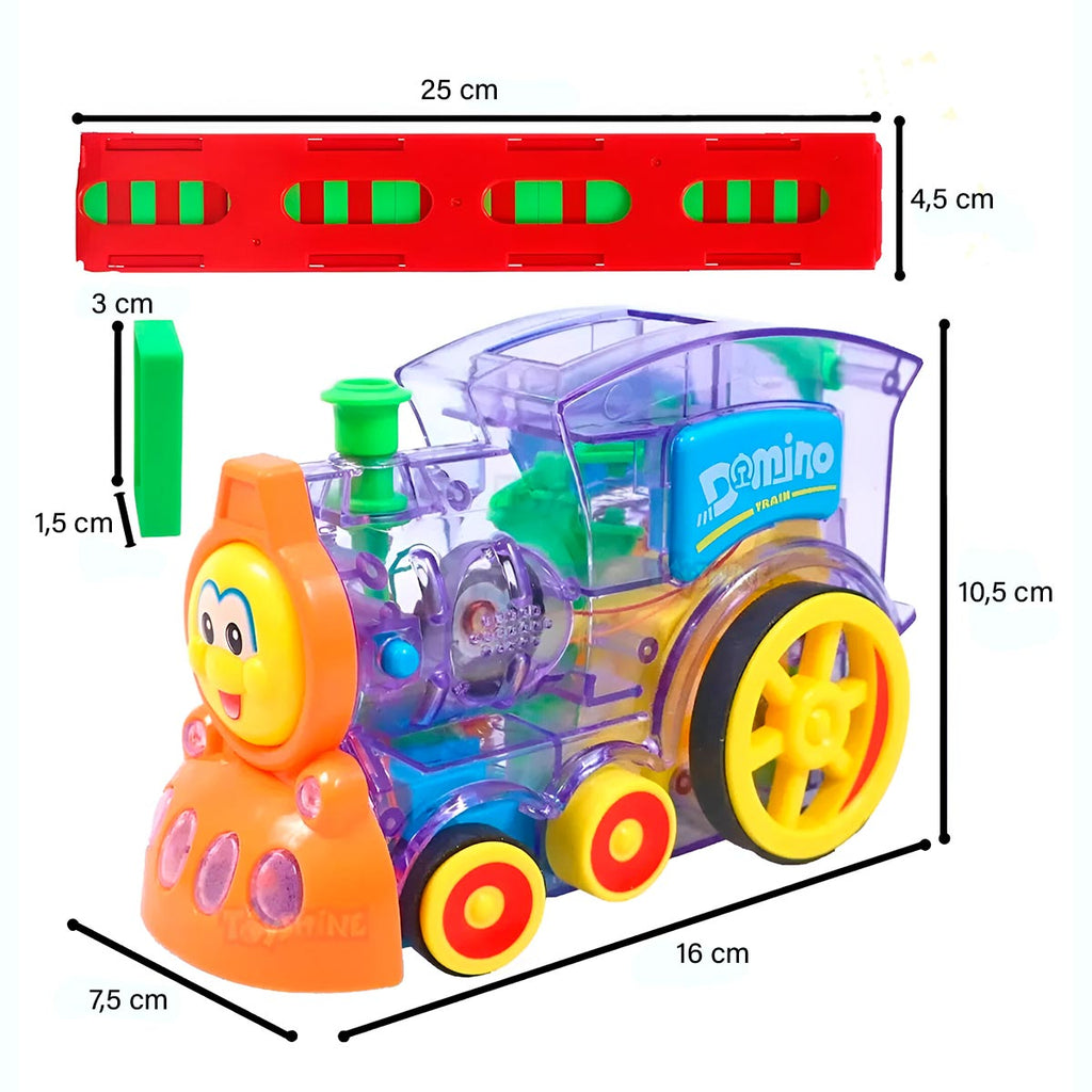 Tren domino con luces y sonidos - 60 piezas